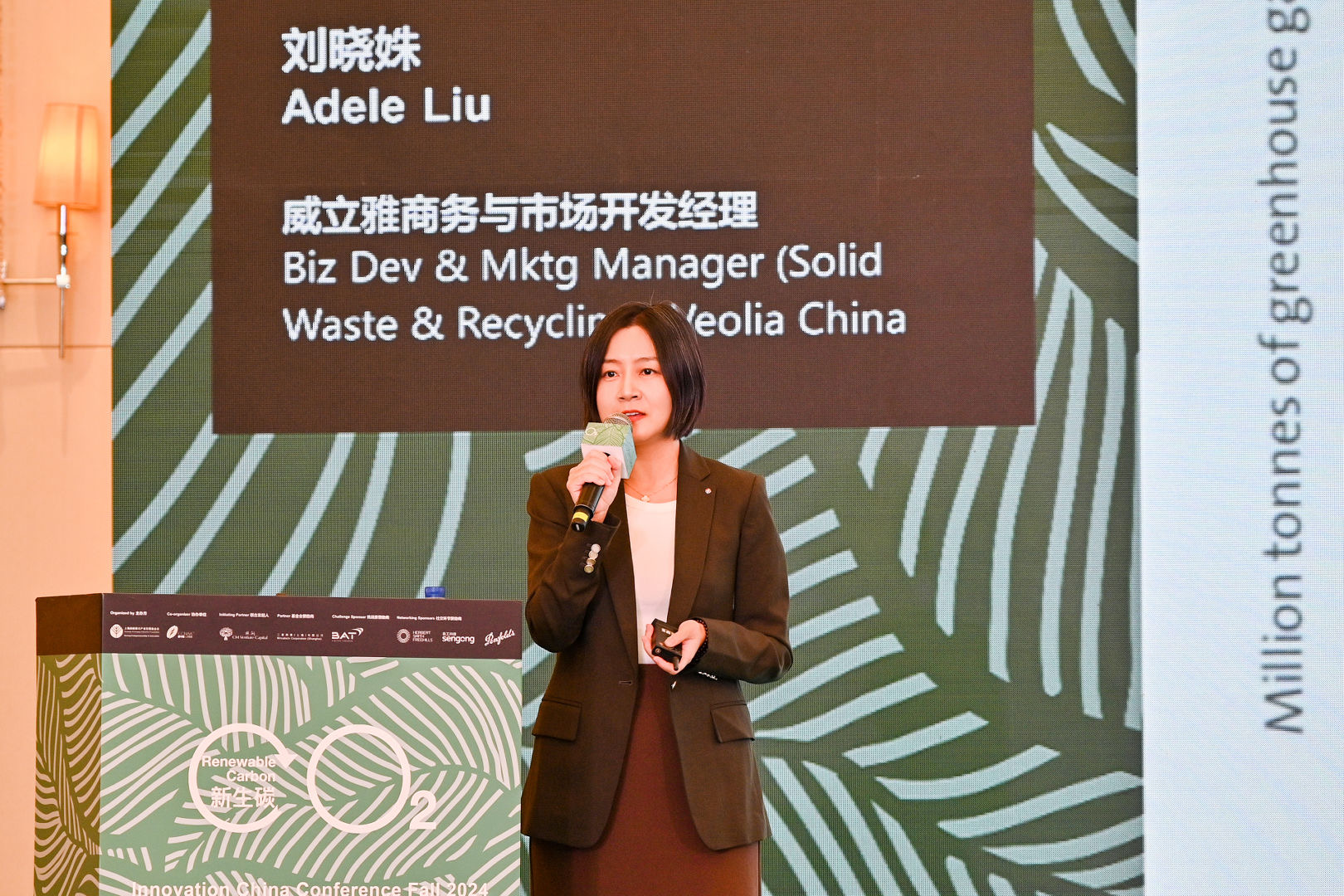 Adele from Veolia on stage