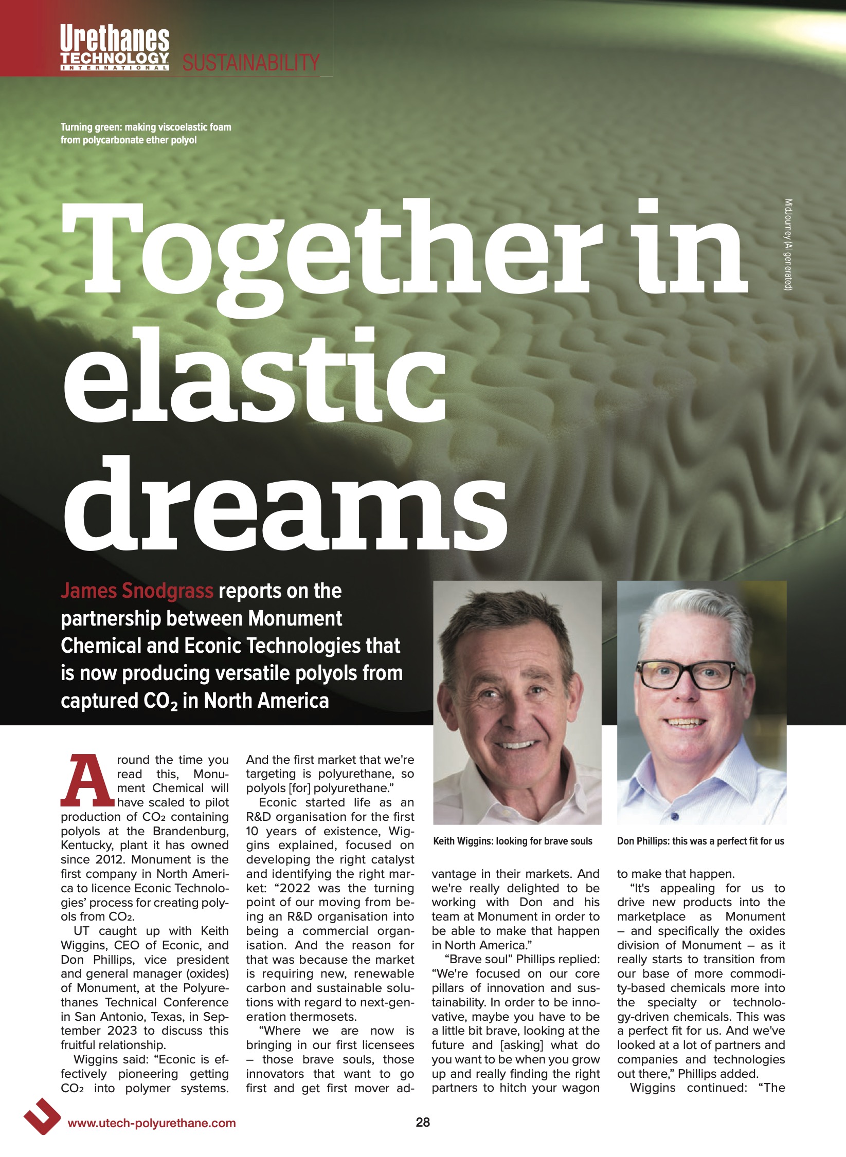 Urethane Technologies February/March 2024 article page 1