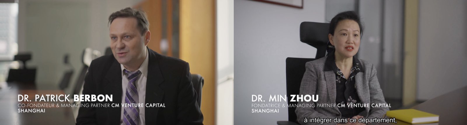 Dr Patrick Berbon and Dr Min Zhou in the TV5Monde documentary